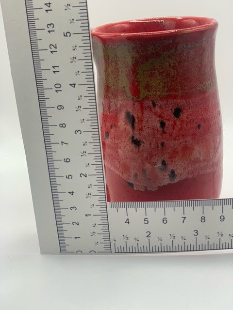 Mug - Red with Tall Handle