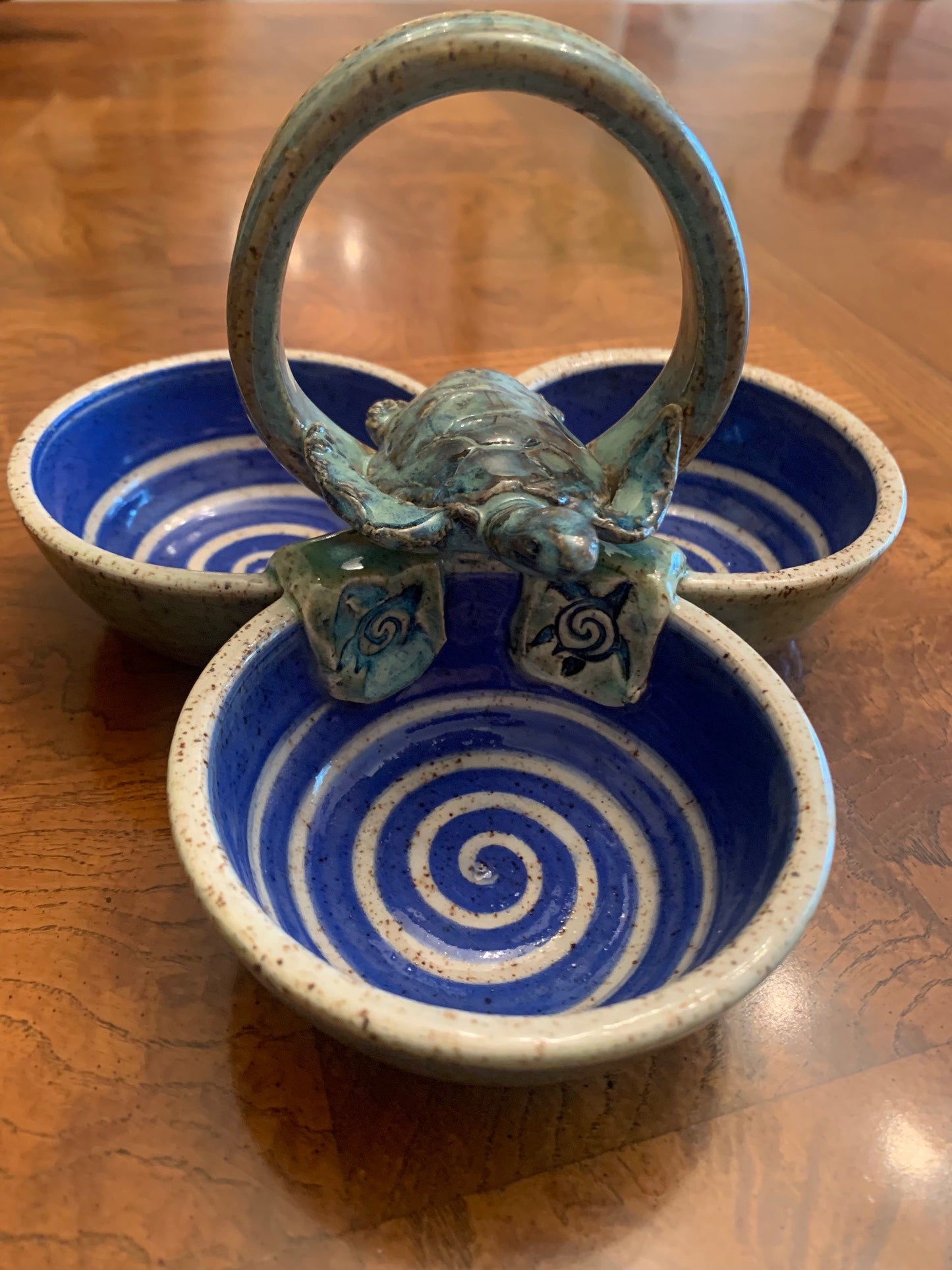 Bowls with Sea Turtle - 3 mini bowls with handle